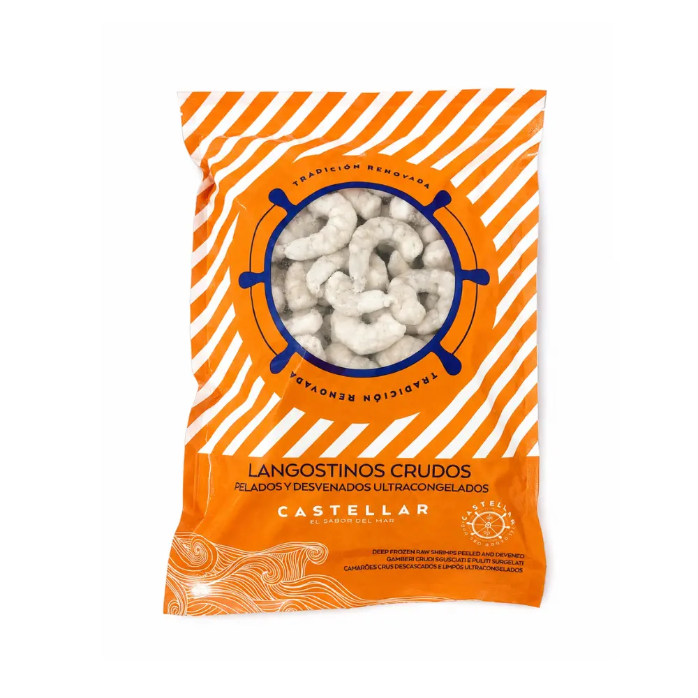 LANGOSTINO PELADO DEVENADO  36/40 ( CAJA 10KG)