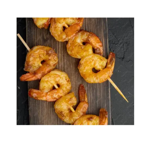 [2258]  BROCHETA DE LANGOSTINO PELADO DEVENADO ( CAJA 3KG)